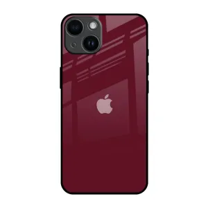 Vibrant Finish Classic Burgundy Glass Case for iPhone 14