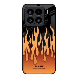 Fire Flame Glass Case for Mi 15 5G Elegant Shield