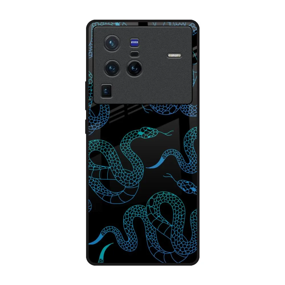 Serpentine Glass Case for Vivo X80 Pro 5G Durable Texture Layer Minimal Detail