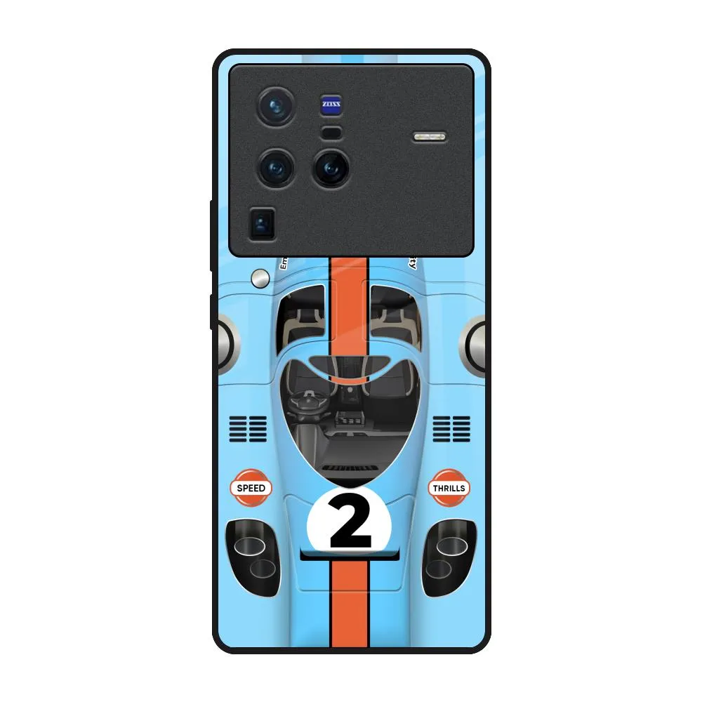 Refined Pattern professional accessory Race Laboratory Glass Case for Vivo X80 Pro 5G