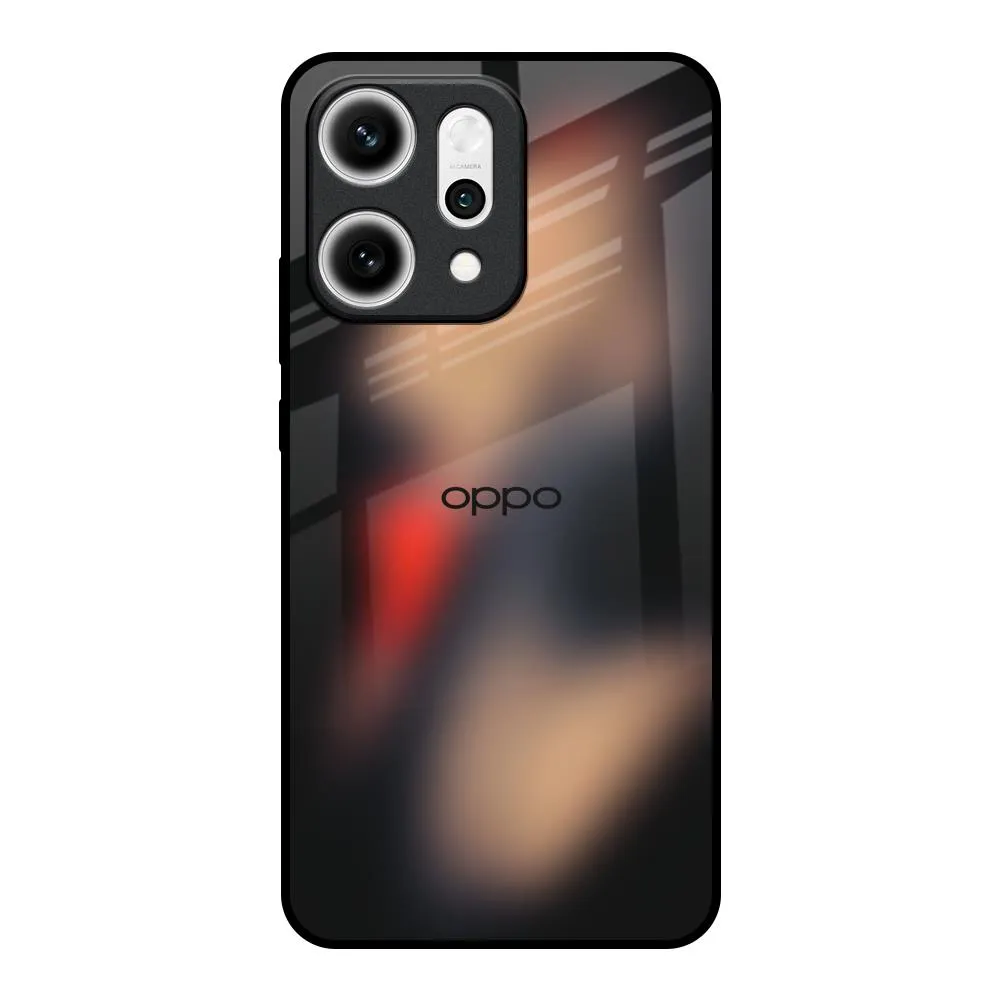 Dark Gradient Glass Case for Oppo Reno14 5G Smooth Layer Texture Slim Profile