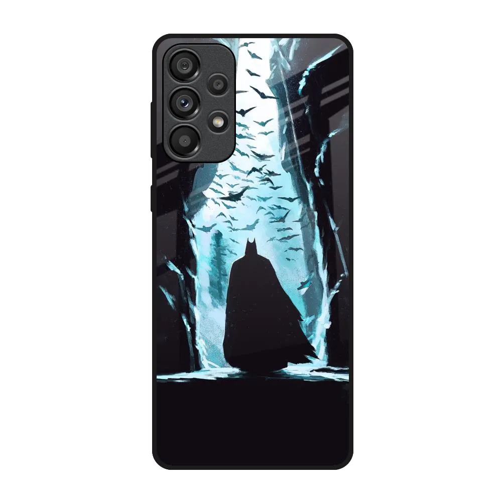 Trendy Aesthetic Dark Man In Cave Glass Case for Samsung Galaxy A73 5G