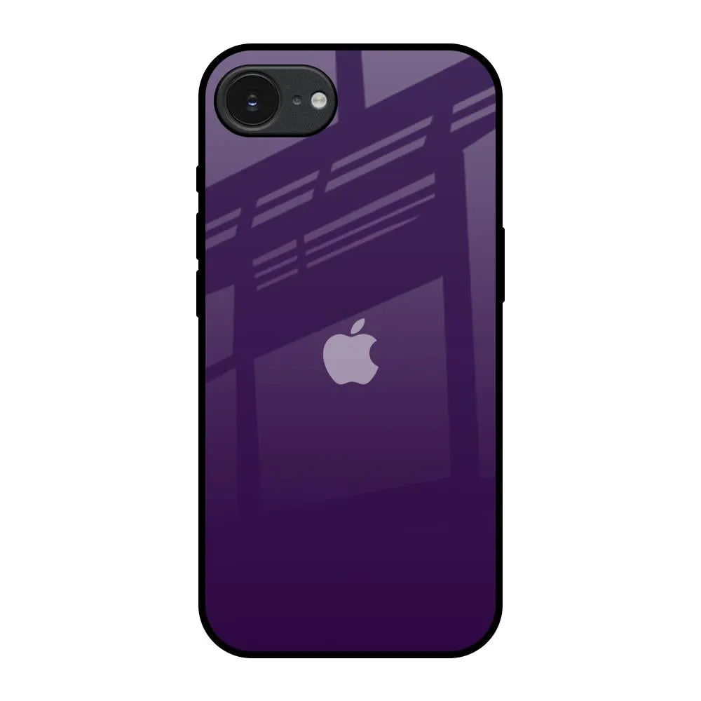 Dark Purple Glass Case for Apple iPhone 16e Elegant Pattern elegant design