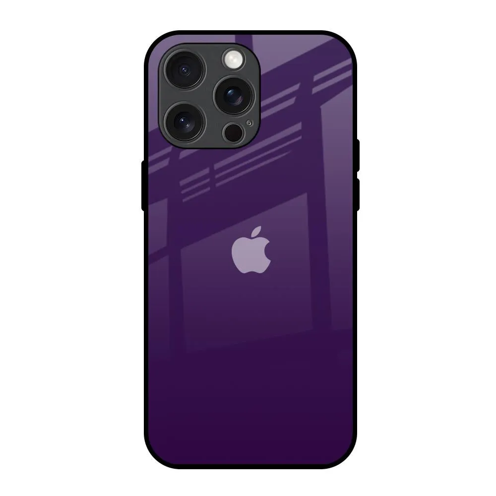 Dark Purple Glass Case for iPhone 15 Pro Max Smooth Shape