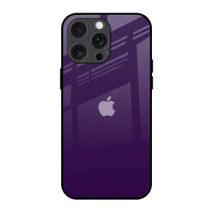 Dark Purple Glass Case for iPhone 15 Pro Max Smooth Shape