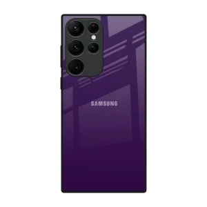 Minimal Texture Dark Purple Glass Case for Samsung Galaxy S22 Ultra 5G