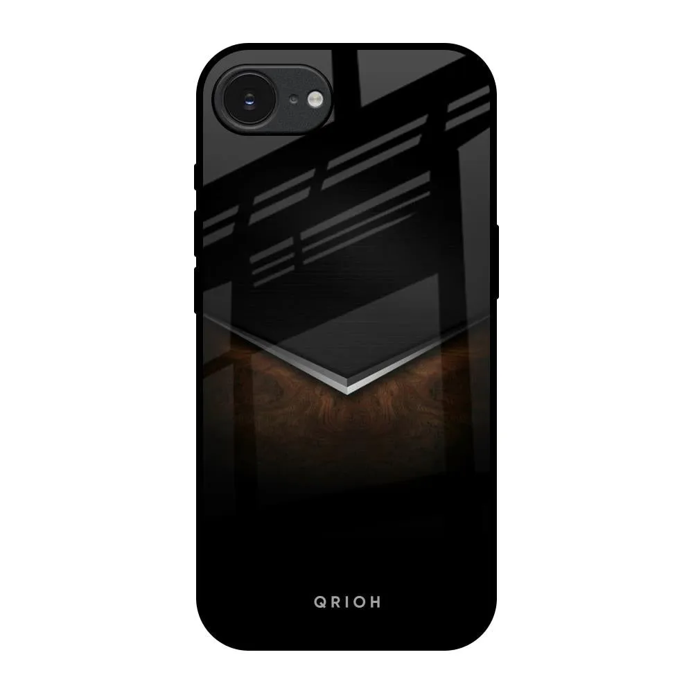 Dark Walnut Glass Case for Apple iPhone 16e Rugged Design Style