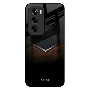 Elegant Accent Dark Walnut Glass Case for Oppo Reno 12 5G
