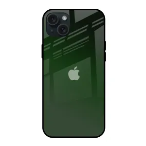 Deep Forest Glass Case for iPhone 15 Plus Stylish Grip Texture