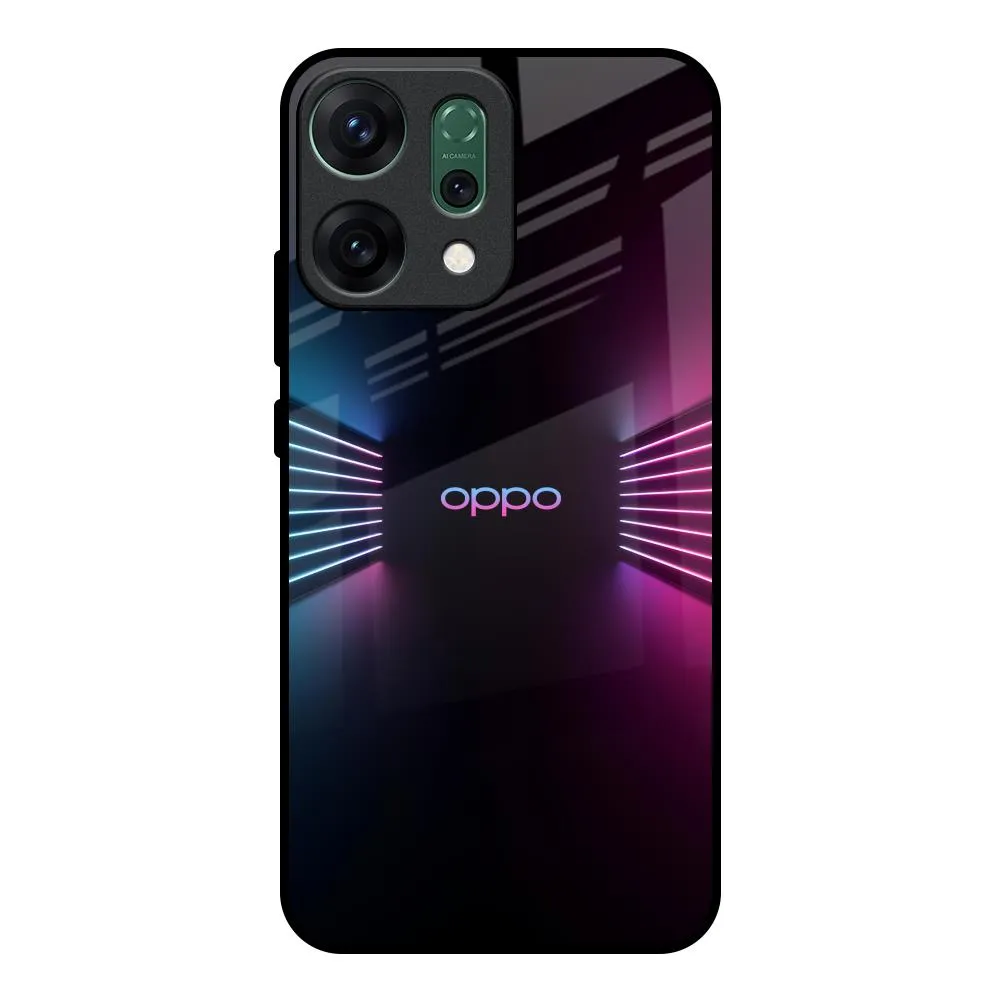 Premium Edge Disco Line Glass Case for Oppo Reno14 Pro 5G