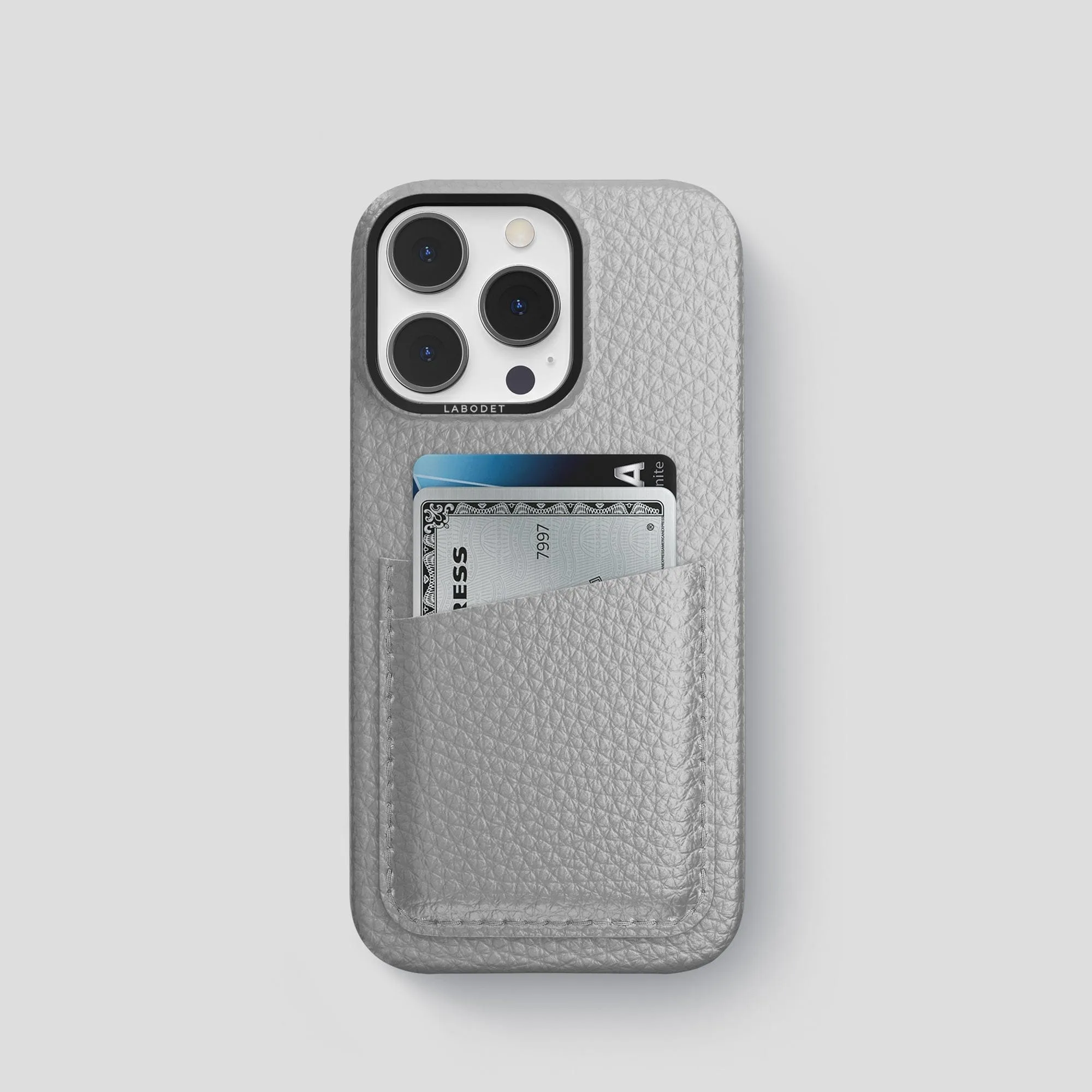 Double Card Case For iPhone 15 Pro In Calf Compact Edge