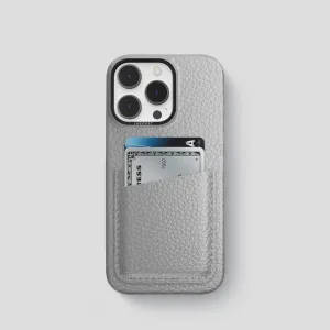 Double Card Case For iPhone 15 Pro In Calf Compact Edge
