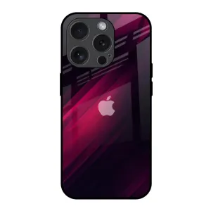 Razor Black Glass Case for iPhone 15 Pro Elegant Comfort Glossy Look