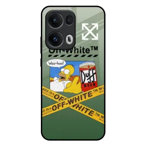 Minimal Aesthetic Touch Duff Beer Glass Case for Oppo Reno13 Pro 5G