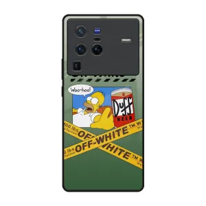 Duff Beer Glass Case for Vivo X80 Pro 5G Polished Surface Texture
