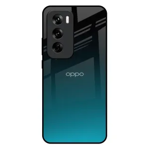 Hybrid Shield Glossy surface Ultramarine Glass Case for Oppo Reno 12 5G