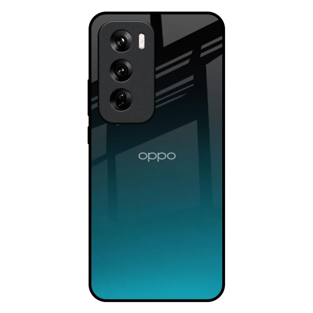 Hybrid Shield Glossy surface Ultramarine Glass Case for Oppo Reno 12 5G