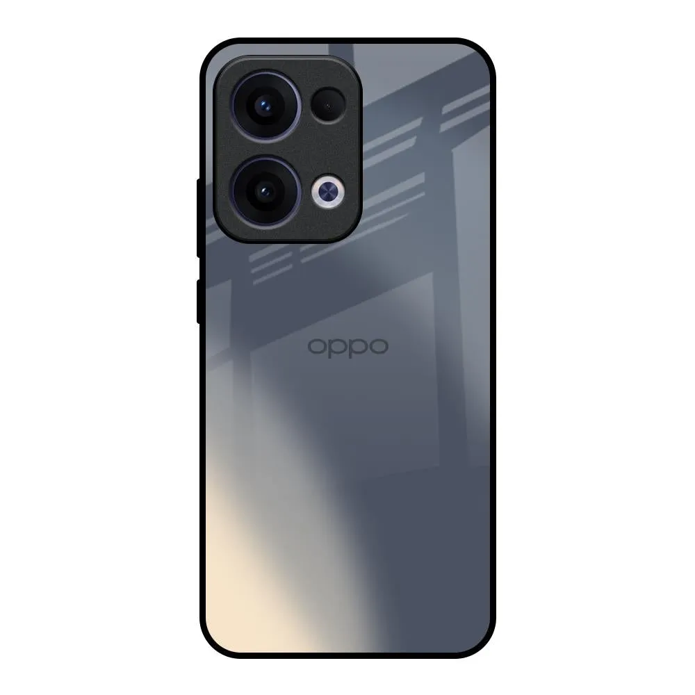 Stylish Texture Soft Protection Edge Metallic Gradient Glass Case for Oppo Reno13 5G