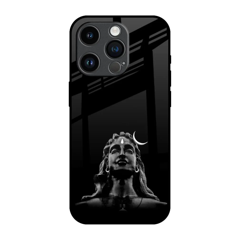 Durable Build Smooth Pattern Finish Adiyogi Glass Case for iPhone 14 Pro