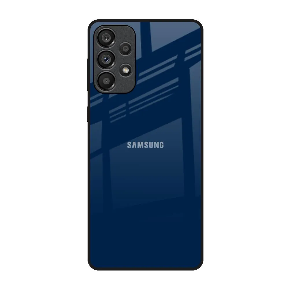 Royal Navy Glass Case for Samsung Galaxy A73 5G Hybrid Look