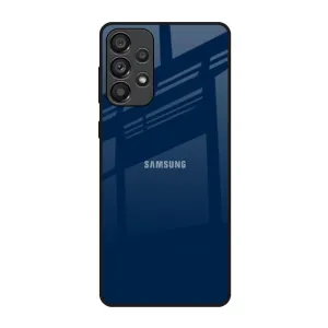 Royal Navy Glass Case for Samsung Galaxy A73 5G Hybrid Look