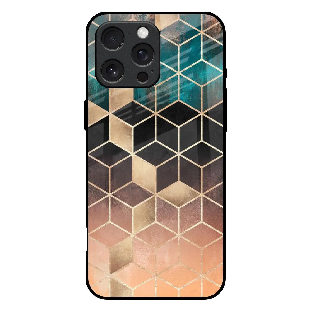 Bronze Texture Glass Case for iPhone 16 Pro Max Bold Look Modern Style