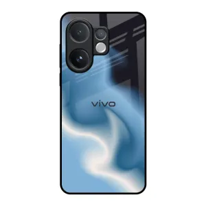 Flexible Protection Blue Waves Glass Case for Vivo V60 5G
