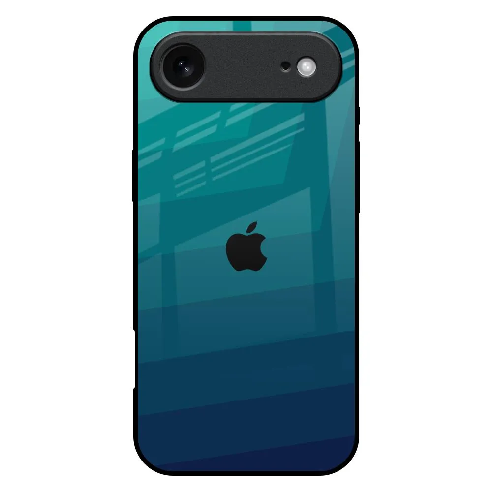 Green Triangle Pattern Glass Case for iPhone 17 Air Rugged Build