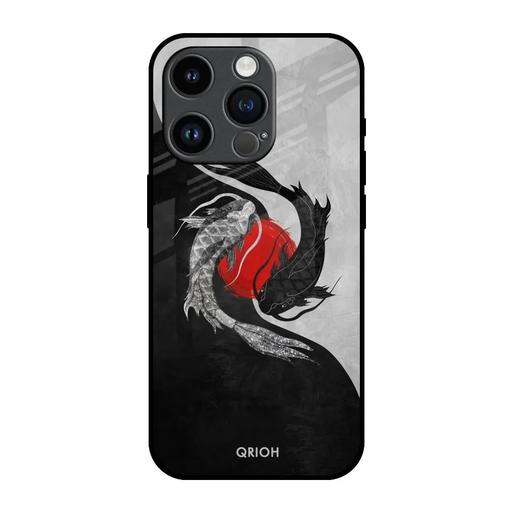 Compact Design Smooth Finish Japanese Art Glass Case for iPhone 14 Pro