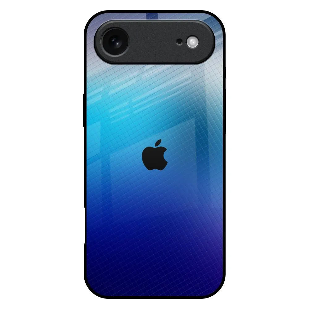 Grip Layer Blue Rhombus Pattern Glass Case for iPhone 17 Air