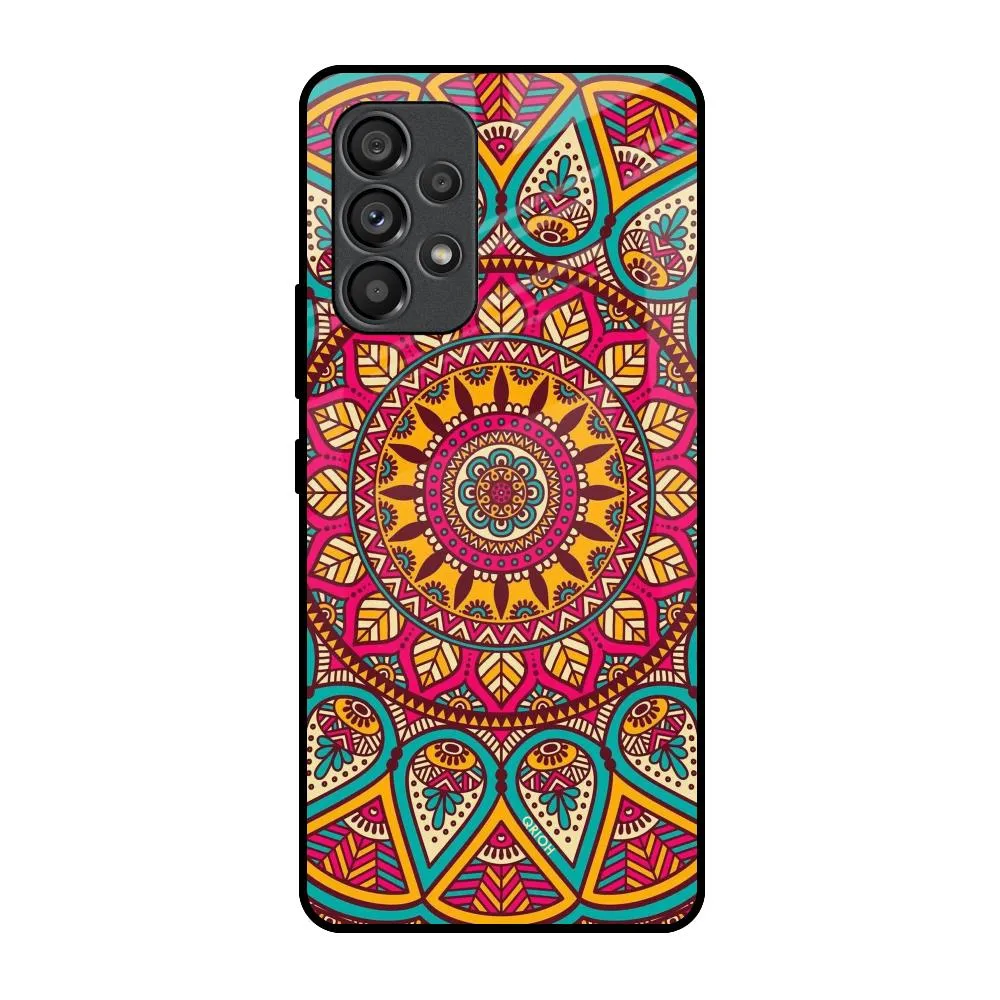 Minimal Surface Elegant Mandala Glass Case for Samsung Galaxy A53 5G