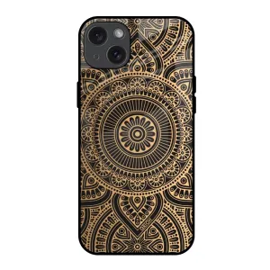 Office Accessory Luxury Mandala Glass Case for iPhone 15 Plus