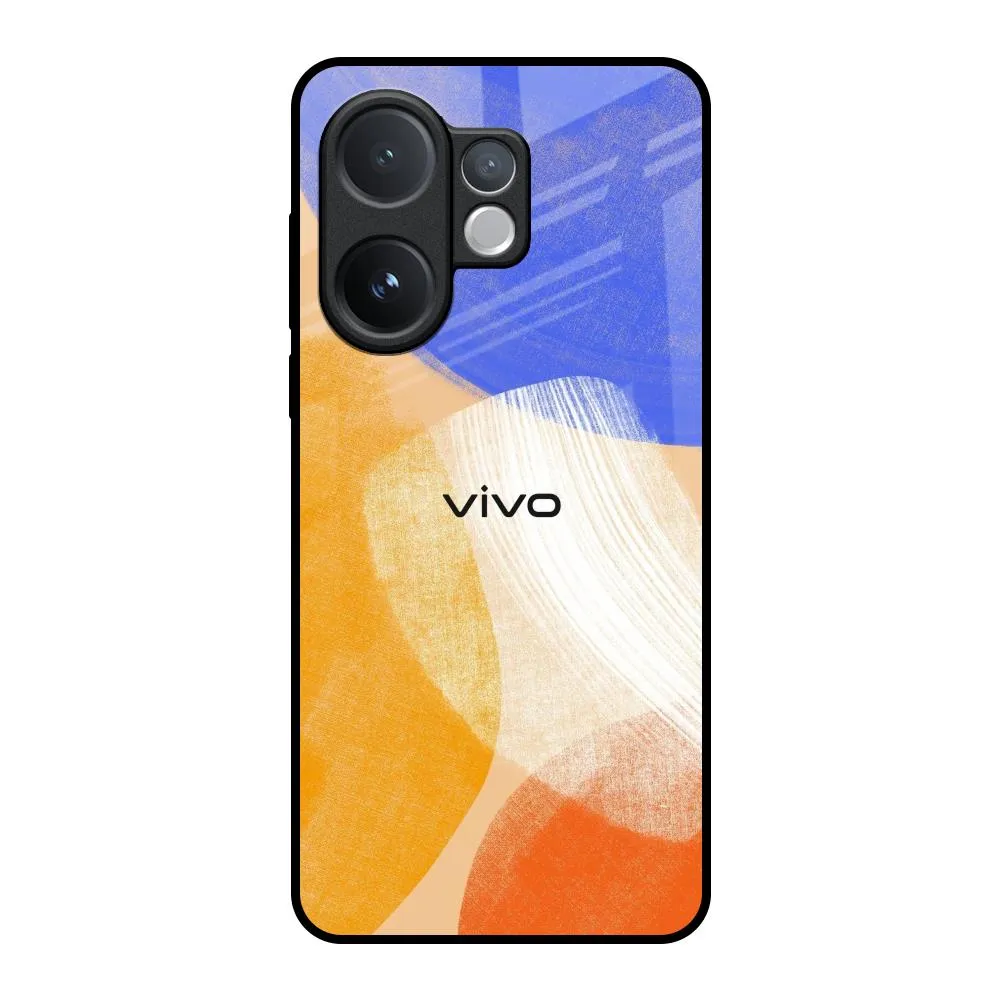 Stylish Texture Creative Canvas Glass Case for Vivo V60 5G