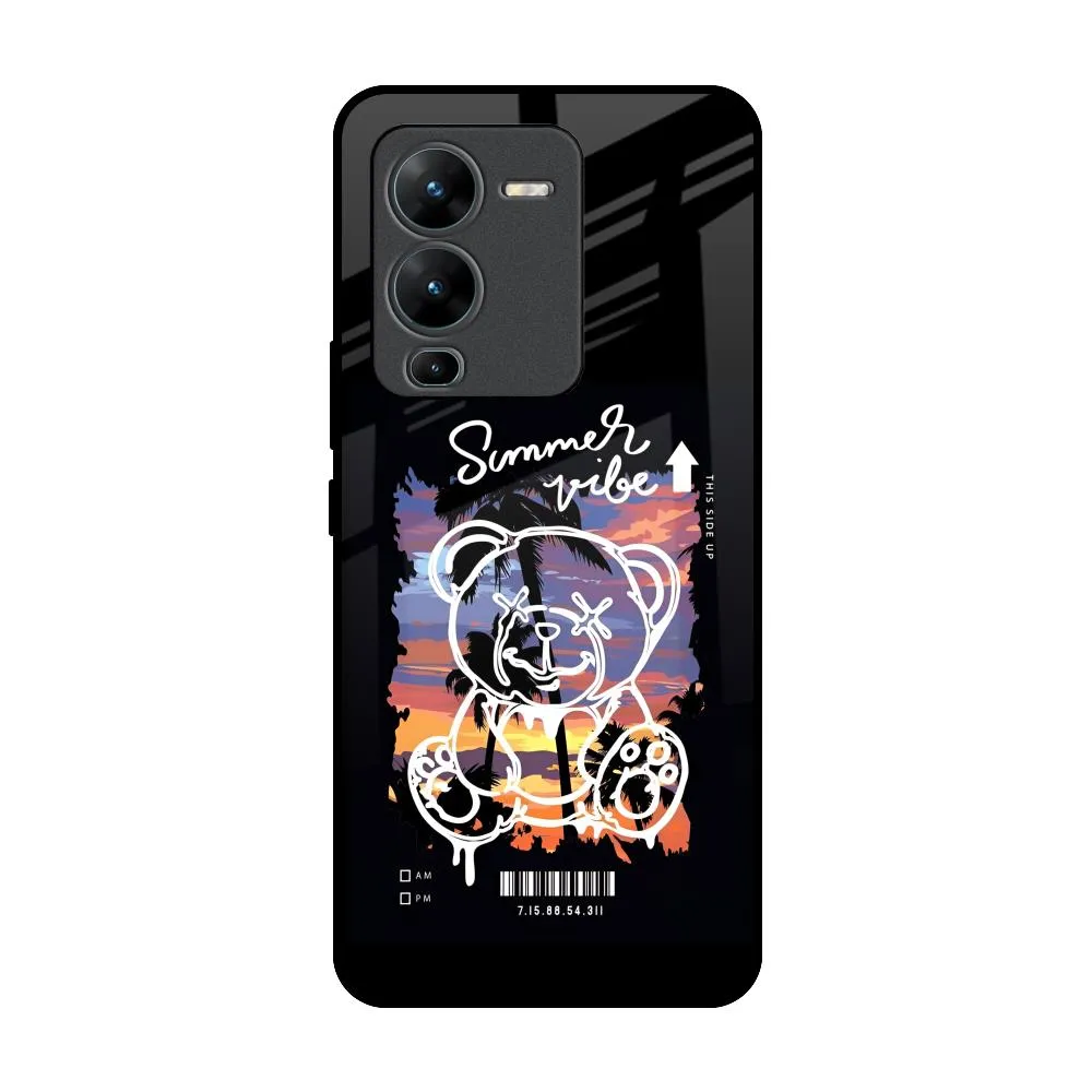 Protective Edge Summer Vibe Glass Case for Vivo V25 Pro