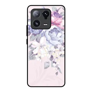 Elegant Floral Glass Case for Mi 13 Pro Elegant Texture Layer