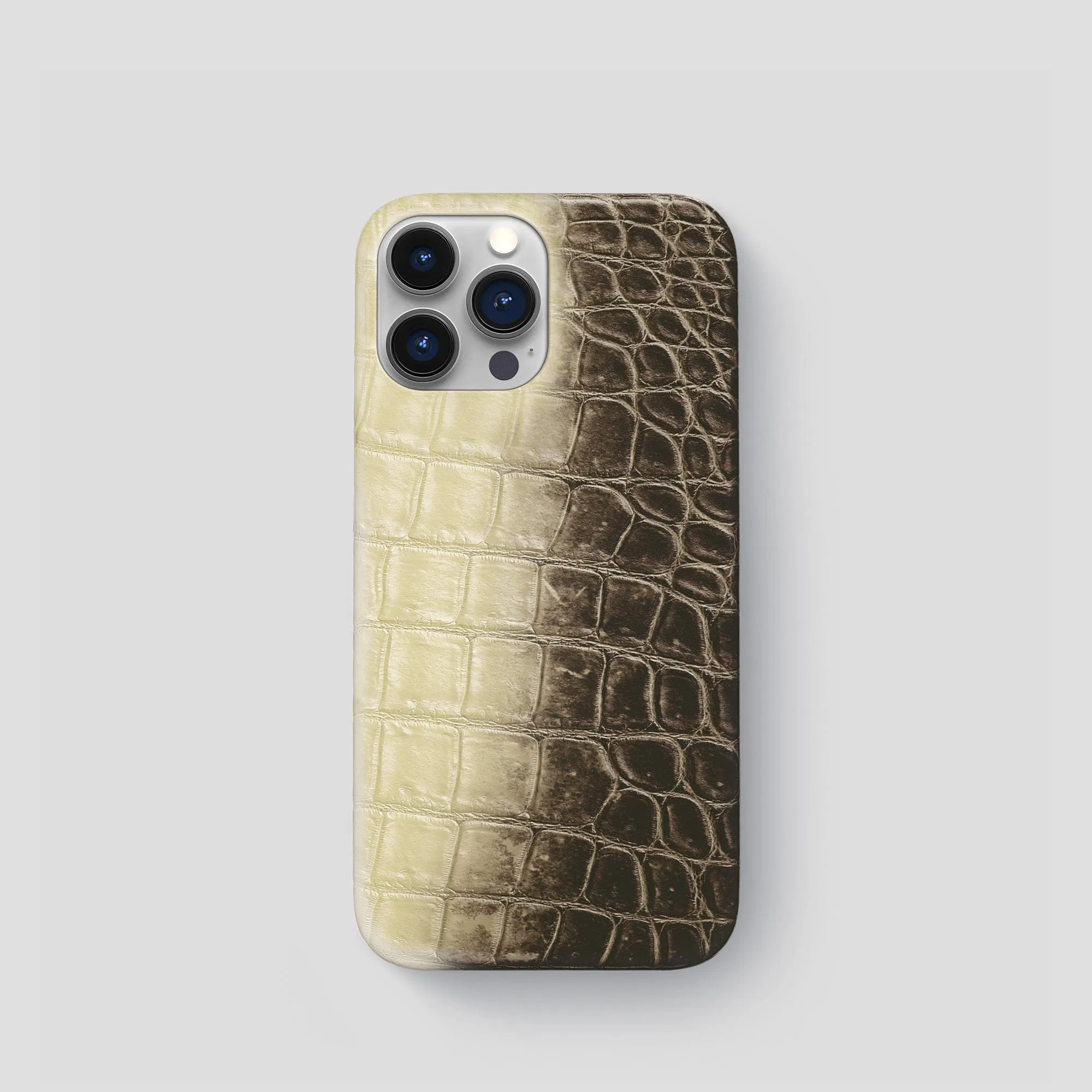 Slim Case For iPhone 15 Pro In Himalayan Crocodile Flexible Edge