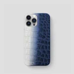 Classic Finish Anti Shock Slim Case For iPhone 15 Pro In Himalayan Crocodile