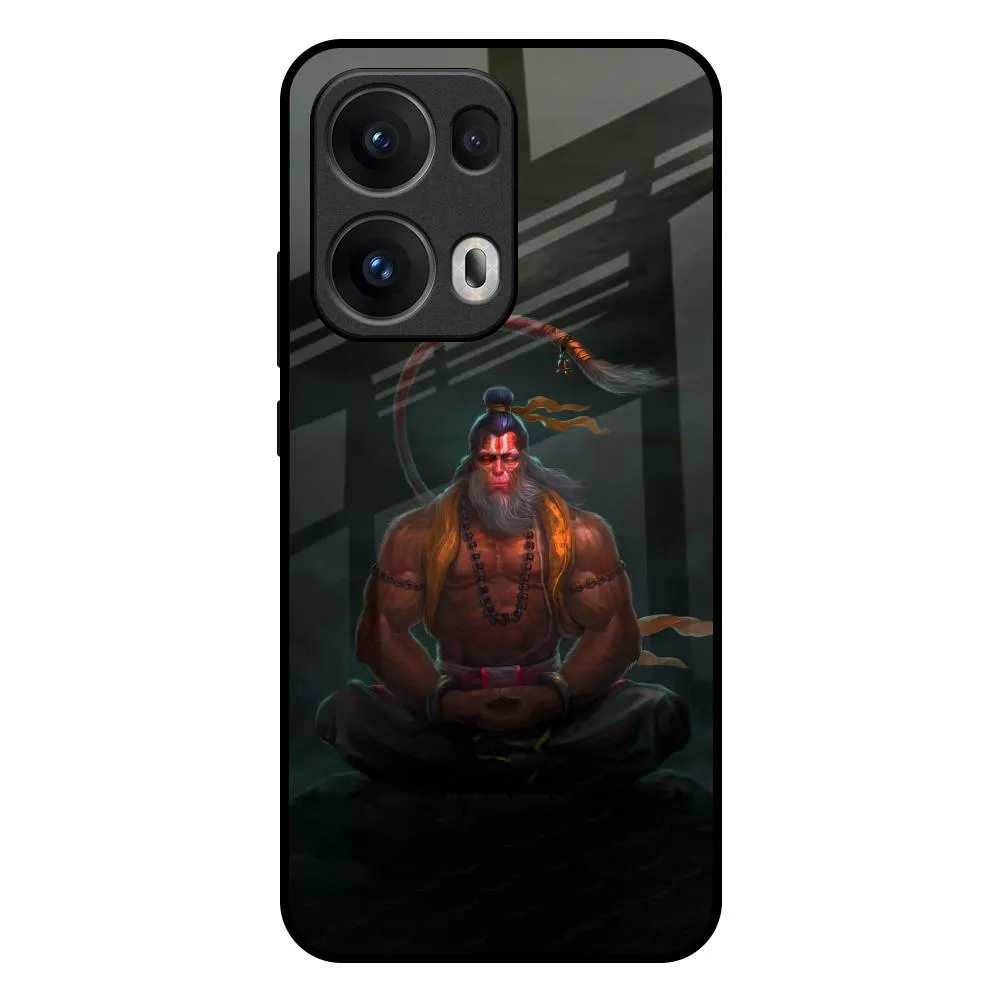 Lord Hanuman Animated Glass Case for Oppo Reno13 Pro 5G Ergonomic Texture