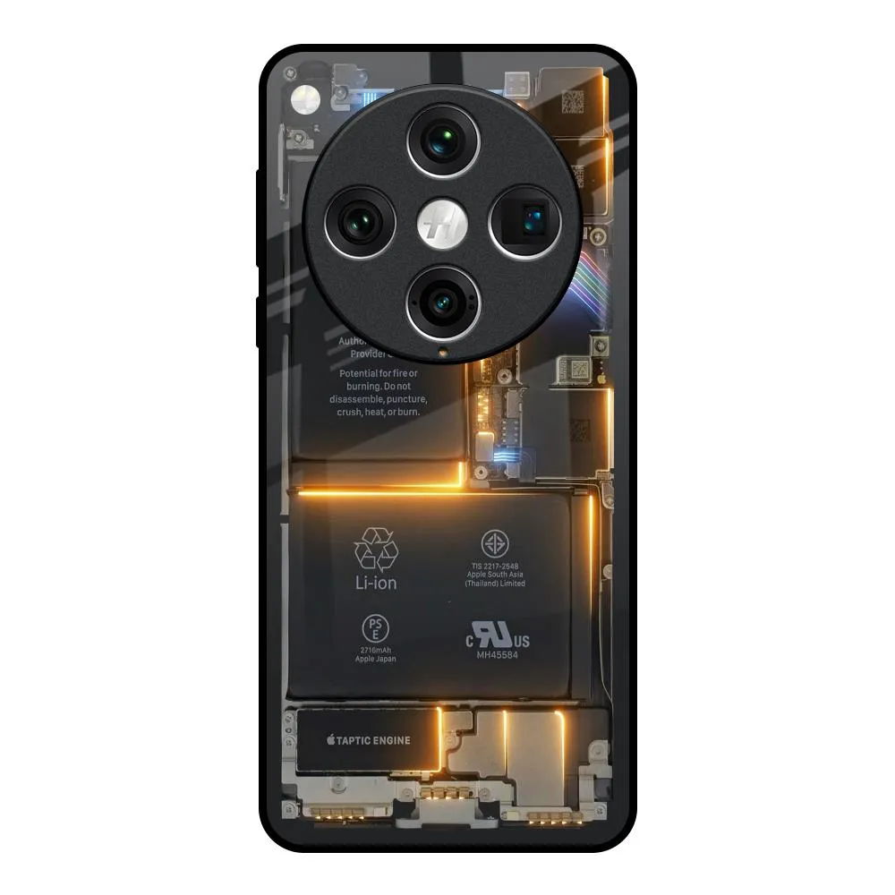 Durable Surface Grip Layer Glow Up Skeleton Glass Case for Oppo Find x8 Pro