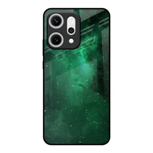 Rugged Outline Emerald Firefly Glass Case For Oppo Reno14 5G