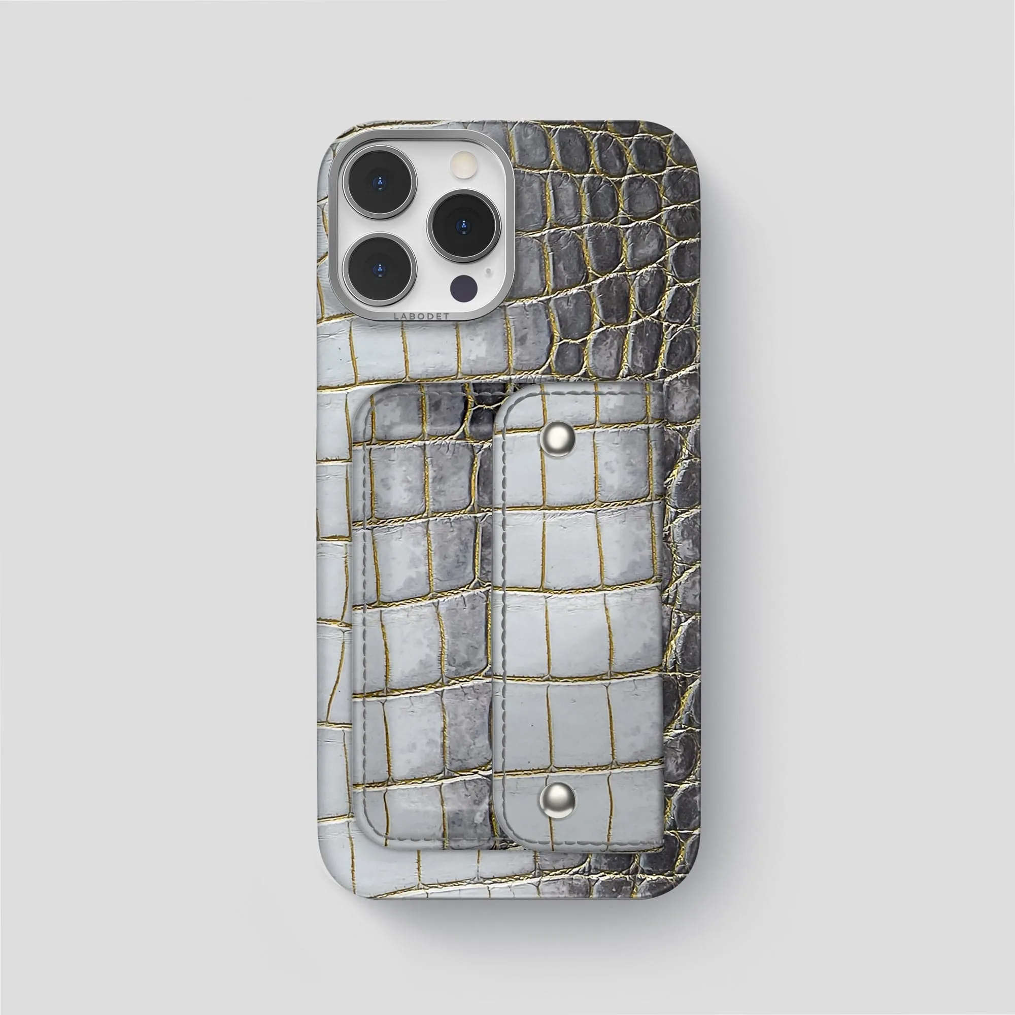 Clean Texture Fashion Look Envelope Case For iPhone 15 Pro Max In Himalayan Crocodile