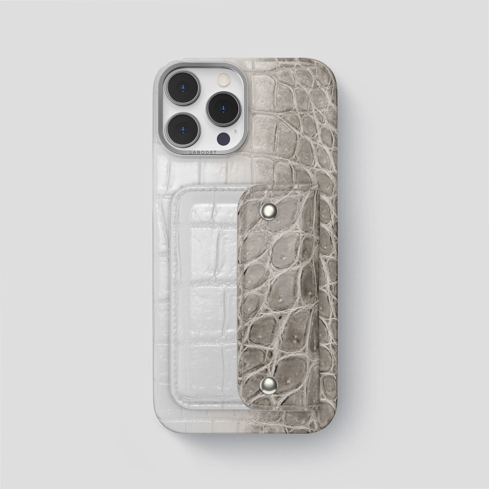Envelope Case For iPhone 15 Pro Max In Himalayan Crocodile Soft touch finish Hybrid Material Build