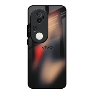 Premium Pattern Design Desk Companion Dark Gradient Glass Case for Vivo T4 Ultra 5G