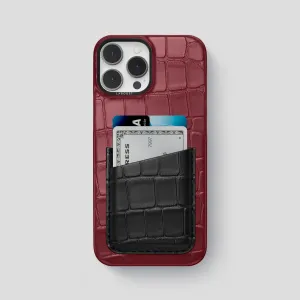 Double Card Case Color?? For iPhone 15 Pro Max In Alligator Compact Fit Student Friendly