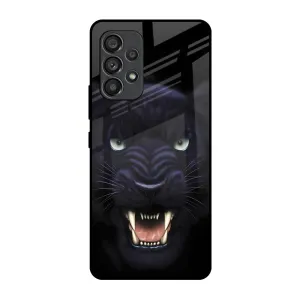 Angry Black Leopard Glass Case for Samsung Galaxy A53 5G Luxury Shine