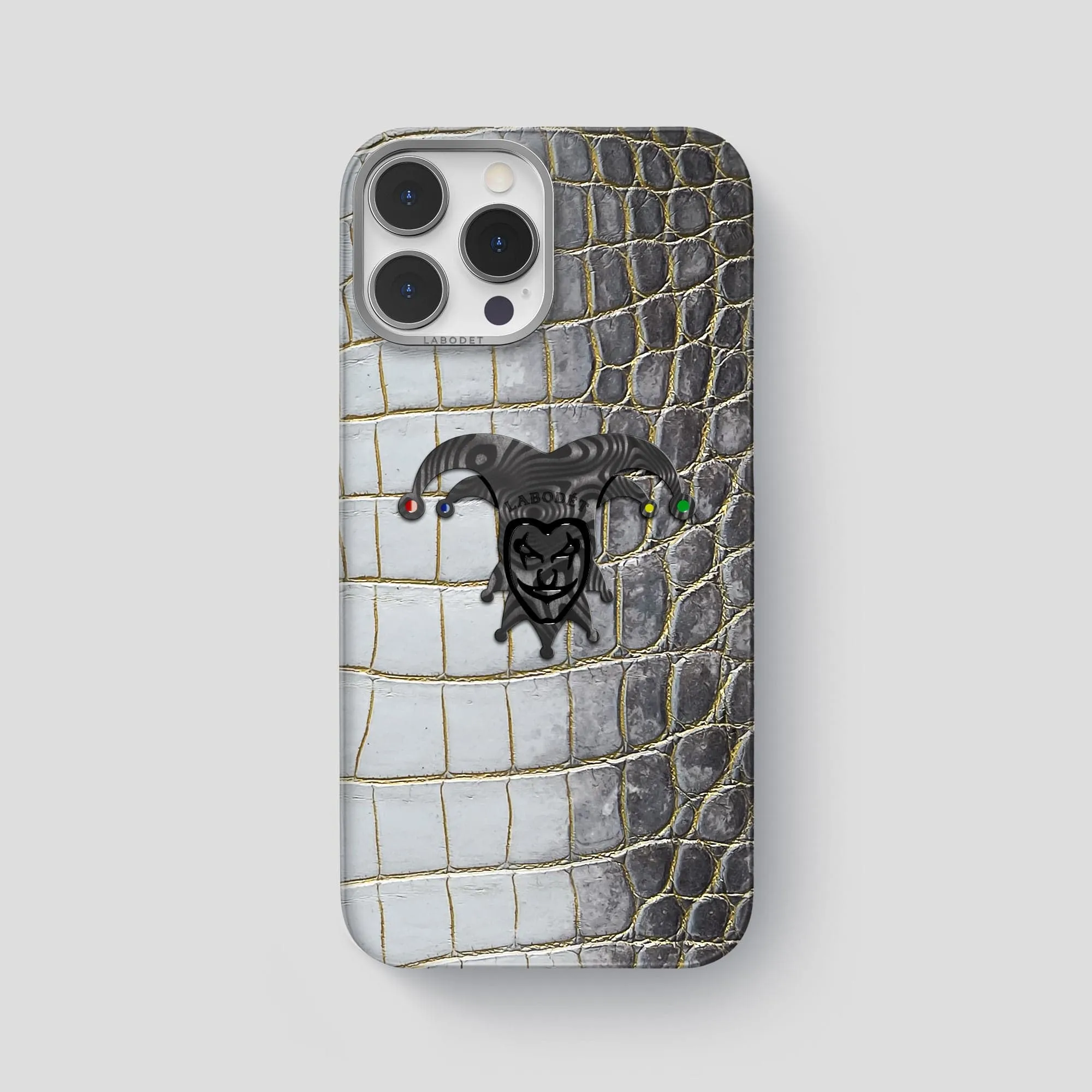 Classic Case With Carbon Joker For iPhone 15 Pro Max In Himalayan Crocodile Protective Material Unique Artwork