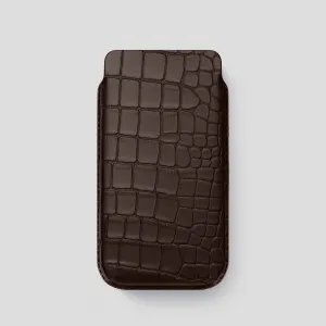 Protective Finish Pouch Case For iPhone 15 Pro In Alligator