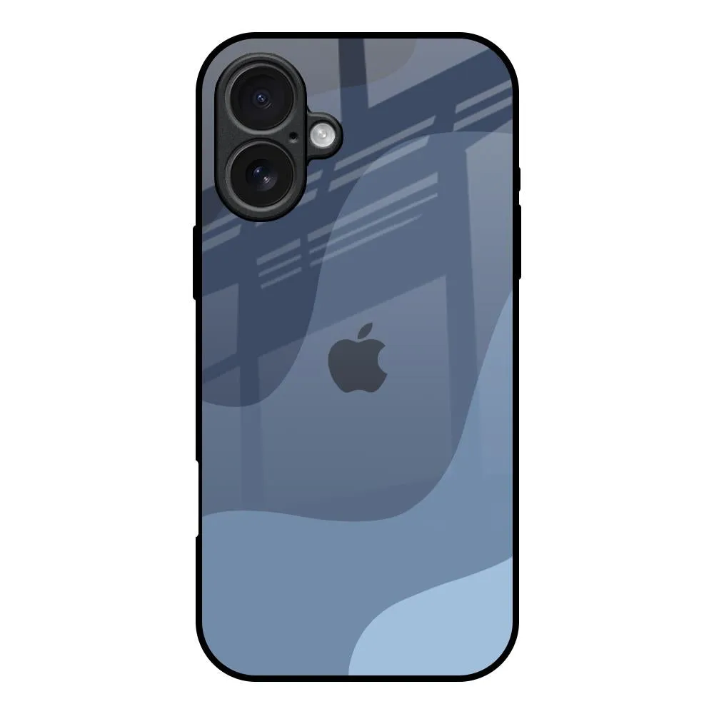 Navy Blue Ombre Glass Case for iPhone 17 Subtle design