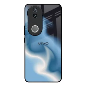 Matte Detail Soft Shield Blue Waves Glass Case for IQOO Z10R 5G