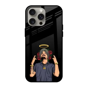 Punjabi Singer Poster Glass Case for iPhone 15 Pro Max Luxury Feel Pocket Friendly